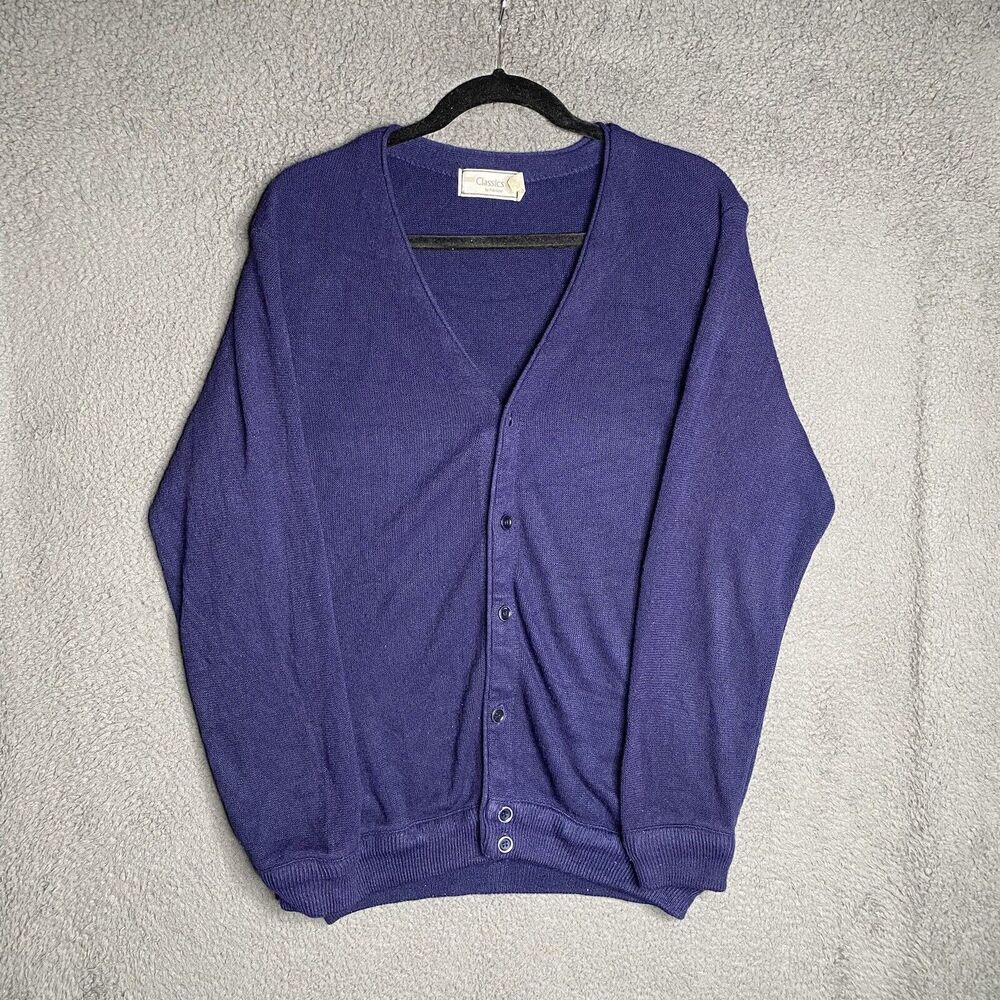 Classics By Palmland Mens Sweater Size Medium Acrylic Blue Made In USA